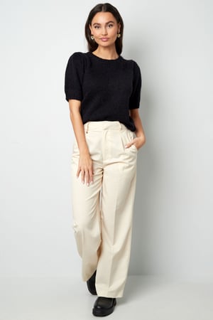 Basic-Shirt mit Puffärmeln – Schwarz h5 Bild16